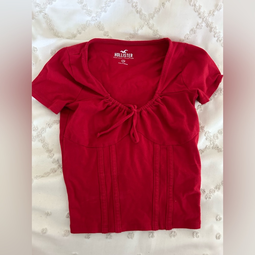 Hollister Red Baby Tee in Size XXS